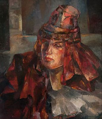 TROUBADOUR Olieverf / linnen 75x65 cm 1999